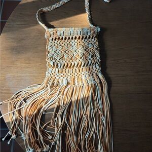 Handcrafted Macramé Fringe Bag